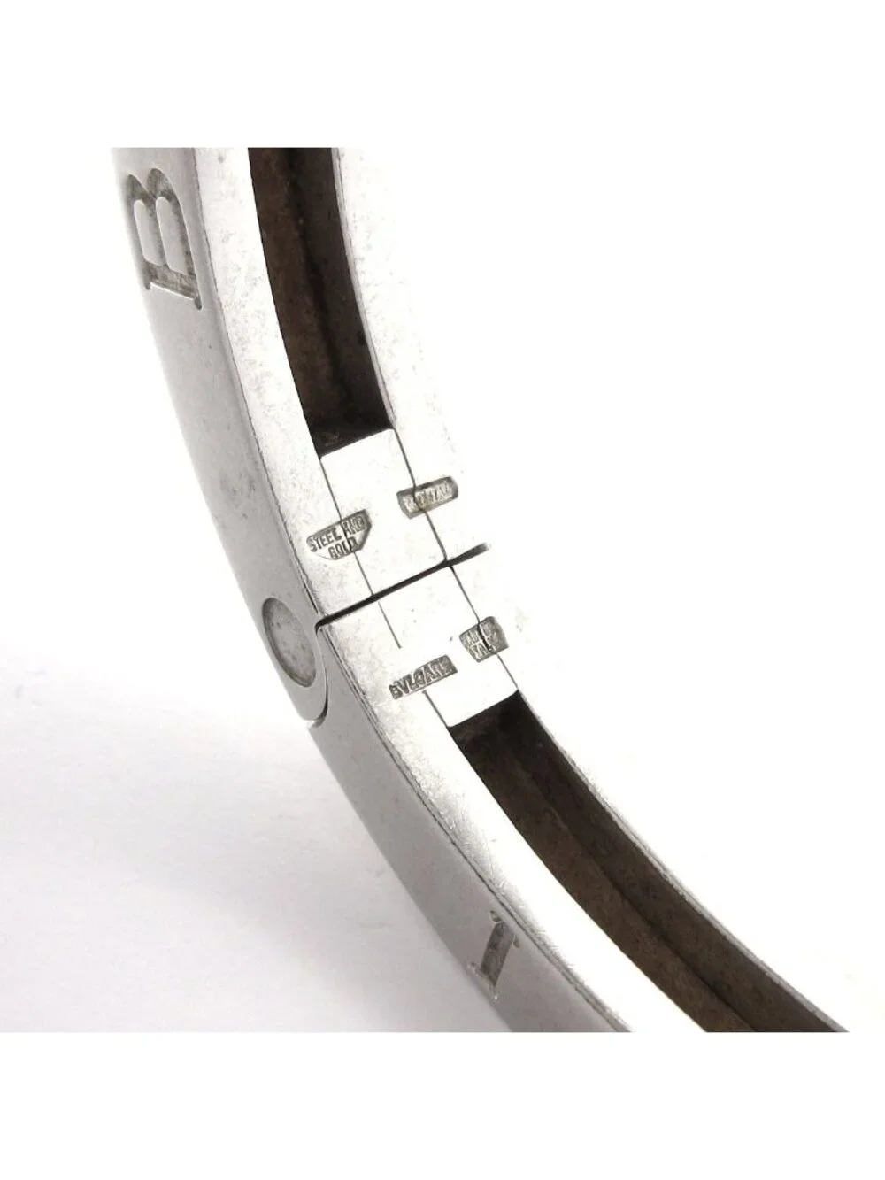 Bvlgari Bangle Silver Yellow Gold Bracelet